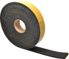 Made in USA - 25' x 2" x 5/16" Black Natural Foam Roll - A1 Tooling