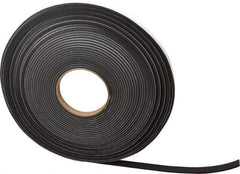 Made in USA - 1/8" Thick x 1/2" Wide x 50' Long Black Closed Cell Neoprene-Blend Spring Rubber Roll - Stock Length, Adhesive Back, 8 to 11 Lb/Cu Ft Density, -40°F to 158°F - A1 Tooling