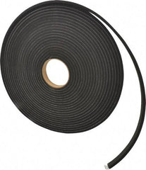 Made in USA - 1/4" Thick x 3/4" Wide x 50' Long Black Closed Cell Neoprene-Blend Spring Rubber Roll - Stock Length, Adhesive Back, 8 to 11 Lb/Cu Ft Density, -40°F to 158°F - A1 Tooling