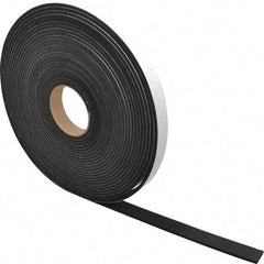 Made in USA - 3/16" Thick x 1" Wide x 50' Long Black Closed Cell Neoprene-Blend Spring Rubber Roll - Stock Length, Adhesive Back, 8 to 11 Lb/Cu Ft Density, -40°F to 158°F - A1 Tooling