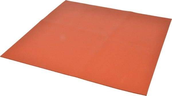 Made in USA - 12" Long, 12" Wide, Silicone Foam Rubber Foam Sheet - Orange-Red, -103 to 450°F, Plain Backing, Stock Length - A1 Tooling