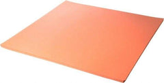 Made in USA - 12" Long, 12" Wide, Silicone Foam Rubber Foam Sheet - Orange-Red, -103 to 450°F, Plain Backing, Stock Length - A1 Tooling