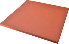 Made in USA - 12" Long, 12" Wide, Silicone Foam Rubber Foam Sheet - Orange-Red, -103 to 450°F, Plain Backing, Stock Length - A1 Tooling