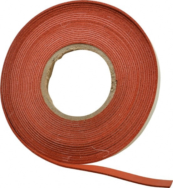 Made in USA - 30' x 1/2" x 3/32" Tan-Orange Silicone Foam Roll - A1 Tooling