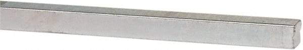 Made in USA - 12" Long x 3/16" High x 3/16" Wide, Zinc-Plated Oversized Key Stock - C1018 Steel - A1 Tooling