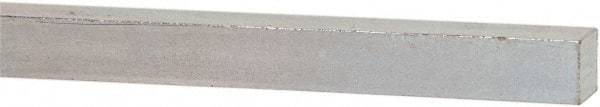 Made in USA - 12" Long x 3/8" High x 3/8" Wide, Zinc-Plated Oversized Key Stock - C1018 Steel - A1 Tooling