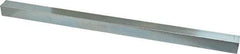 Made in USA - 12" Long x 5/8" High x 5/8" Wide, Zinc-Plated Oversized Key Stock - C1018 Steel - A1 Tooling