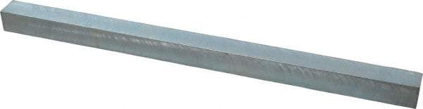 Made in USA - 12" Long x 11/16" High x 11/16" Wide, Zinc-Plated Oversized Key Stock - C1018 Steel - A1 Tooling