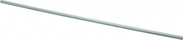 Made in USA - 12" Long, Zinc-Plated Step Key Stock for Shafts - C1018 Steel - A1 Tooling