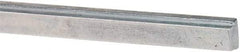 Made in USA - 12" Long, Zinc-Plated Step Key Stock for Gears - C1018 Steel - A1 Tooling