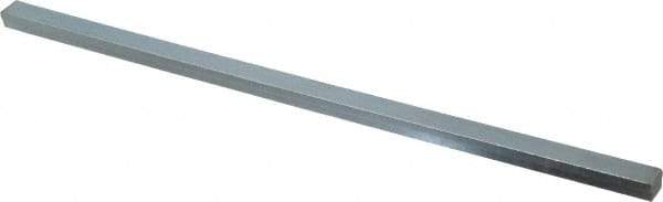 Made in USA - 12" Long, Zinc-Plated Step Key Stock for Gears - C1018 Steel - A1 Tooling