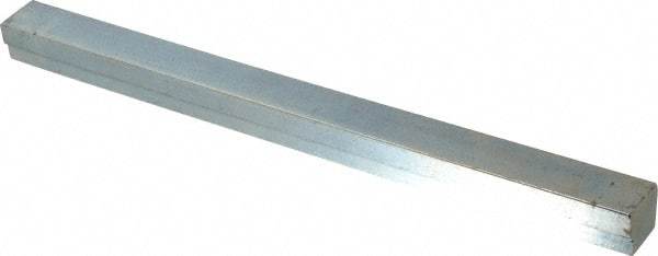 Made in USA - 12" Long, Zinc-Plated Step Key Stock for Gears - C1018 Steel - A1 Tooling