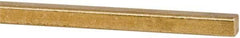 Made in USA - 12" Long x 3/16" High x 3/16" Wide, Over/Undersized Key Stock - Alloy 360 Brass - A1 Tooling