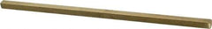 Made in USA - 12" Long x 3/8" High x 3/8" Wide, Over/Undersized Key Stock - Alloy 360 Brass - A1 Tooling