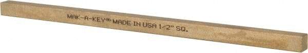 Made in USA - 12" Long x 1/2" High x 1/2" Wide, Over/Undersized Key Stock - Alloy 360 Brass - A1 Tooling