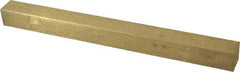 Made in USA - 12" Long x 1" High x 1" Wide, Over/Undersized Key Stock - Alloy 360 Brass - A1 Tooling