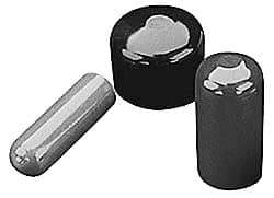 Caplugs - 1-11/16" ID, Stretchable Cap - 1-1/2" Long, Vinyl, Black - A1 Tooling