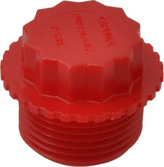 Caplugs - Serrated Round Head Plug - 3/4 NPS" OD, Polyethylene, Red - A1 Tooling