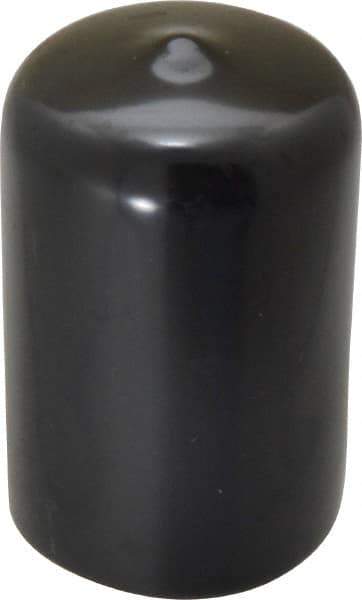 Caplugs - 1" ID, Stretchable Cap - 1-1/2" Long, Vinyl, Black - A1 Tooling