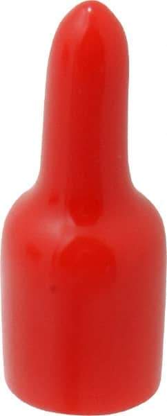 Caplugs - 3/8" ID, Pull-Tab Cap - Vinyl, Red - A1 Tooling