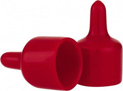 Caplugs - 7/8" ID, Pull-Tab Cap - Vinyl, Red - A1 Tooling