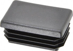 Caplugs - Rectangular Head Plug - 1 x 1-1/2" OD, 1" Long, Polyethylene, Black - A1 Tooling