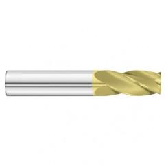 29/64 Dia. x 3 Overall Length 4-Flute Square End Solid Carbide SE End Mill-Round Shank-Center Cut-TiN - A1 Tooling