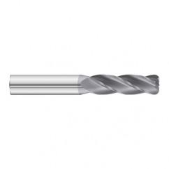 1" Dia. x 6 Overall Length 4-Flute .250 C/R Solid Carbide SE End Mill-Round Shank-Center Cut-TiAlN - A1 Tooling