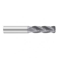 16mm Dia. x 125mm Overall Length 4-Flute 0.5mm C/R Solid Carbide SE End Mill-Round Shank-Center Cut-TiAlN - A1 Tooling