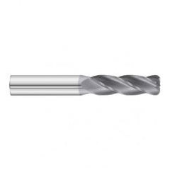 1/2 Dia. x 4 Overall Length 4-Flute .120 C/R Solid Carbide SE End Mill-Round Shank-Center Cut-TiAlN - A1 Tooling