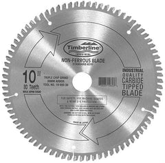 Amana Tool - 10" Diam, 5/8" Arbor Hole Diam, 60 Tooth Wet & Dry Cut Saw Blade - Carbide-Tipped, Chip Free Action, Standard Round Arbor - A1 Tooling