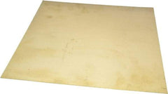 Value Collection - 0.016 Inch Thick x 12 Inch Wide x 12 Inch Long, Brass Sheet - Half Hard Temper, Alloy 260 - A1 Tooling