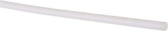 Made in USA - 2' Long, 1/8" Diam, PTFE (Virgin) Plastic Rod - White - A1 Tooling