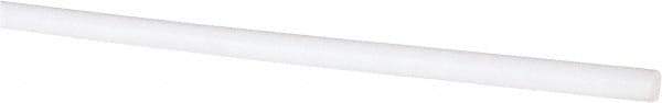 Made in USA - 6' Long, 3/16" Diam, PTFE (Virgin) Plastic Rod - White - A1 Tooling