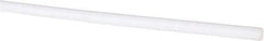 Made in USA - 6' Long, 3/16" Diam, PTFE (Virgin) Plastic Rod - White - A1 Tooling