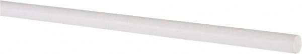 Made in USA - 2' Long, 1/4" Diam, PTFE (Virgin) Plastic Rod - White - A1 Tooling