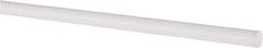 Made in USA - 2' Long, 1/4" Diam, PTFE (Virgin) Plastic Rod - White - A1 Tooling