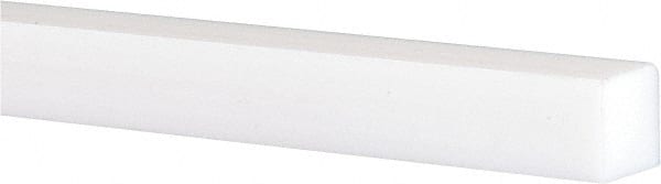 Made in USA - 5' x 3/4" x 3/4" White PTFE (Virgin) Square Bar - A1 Tooling