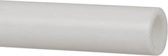 Made in USA - 3/8 Inch Outside Diameter x 5 Ft. Long, Plastic Round Tube - PTFE (Virgin), +/- 0.025 Inch Tolerance - A1 Tooling