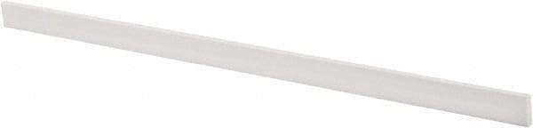 Made in USA - 1 Ft. Long x 1/2 Inch Wide x 1/8 Inch High, Virgin PTFE, Rectangular Plastic Bar - White, +/- 0.060 Tolerance - A1 Tooling