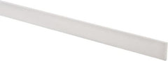 Made in USA - 4 Ft. Long x 1 Inch Wide x 1/8 Inch High, Virgin PTFE, Rectangular Plastic Bar - White, +/- 0.060 Tolerance - A1 Tooling