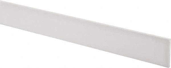 Made in USA - 3 Ft. Long x 1-1/2 Inch Wide x 1/8 Inch High, Virgin PTFE, Rectangular Plastic Bar - White, +/- 0.060 Tolerance - A1 Tooling