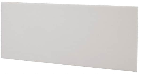 Made in USA - 2 Ft. Long x 4 Inch Wide x 1/8 Inch High, Virgin PTFE, Rectangular Plastic Bar - White, +/- 0.060 Tolerance - A1 Tooling