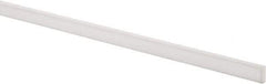 Made in USA - 4 Ft. Long x 1/2 Inch Wide x 3/16 Inch High, Virgin PTFE, Rectangular Plastic Bar - White, +/- 0.060 Tolerance - A1 Tooling