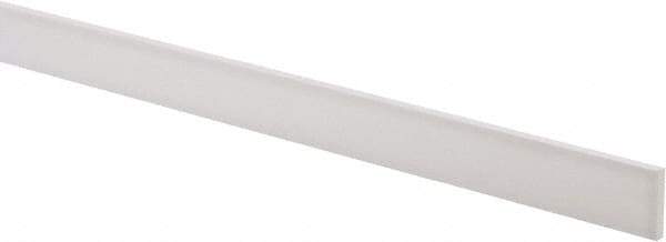 Made in USA - 3 Ft. Long x 1 Inch Wide x 3/16 Inch High, Virgin PTFE, Rectangular Plastic Bar - White, +/- 0.060 Tolerance - A1 Tooling