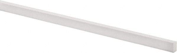 Made in USA - 3 Ft. Long x 1/2 Inch Wide x 1/4 Inch High, Virgin PTFE, Rectangular Plastic Bar - White, +/- 0.060 Tolerance - A1 Tooling