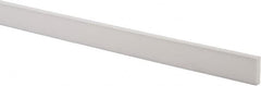 Made in USA - 2 Ft. Long x 1 Inch Wide x 1/4 Inch High, Virgin PTFE, Rectangular Plastic Bar - White, +/- 0.060 Tolerance - A1 Tooling