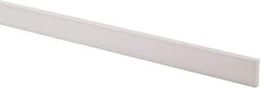 Made in USA - 4 Ft. Long x 1 Inch Wide x 1/4 Inch High, Virgin PTFE, Rectangular Plastic Bar - White, +/- 0.060 Tolerance - A1 Tooling