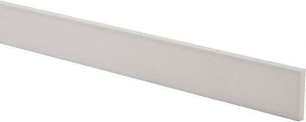 Made in USA - 3 Ft. Long x 1-1/2 Inch Wide x 1/4 Inch High, Virgin PTFE, Rectangular Plastic Bar - White, +/- 0.060 Tolerance - A1 Tooling