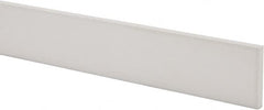 Made in USA - 1 Ft. Long x 2 Inch Wide x 1/4 Inch High, Virgin PTFE, Rectangular Plastic Bar - White, +/- 0.060 Tolerance - A1 Tooling